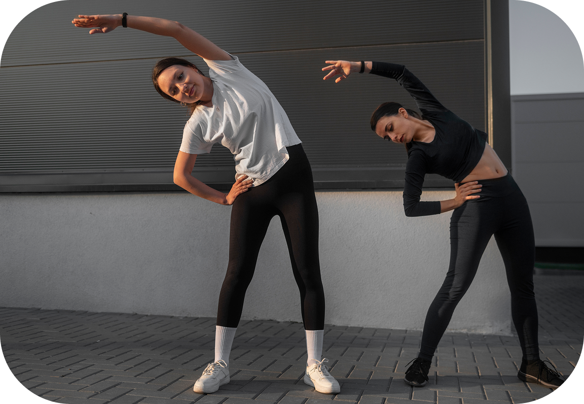 Dance instructors in a studio